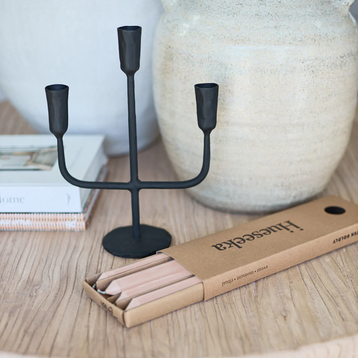 Dinner Candles 4 Pack (30cm, Rose) - Image 2