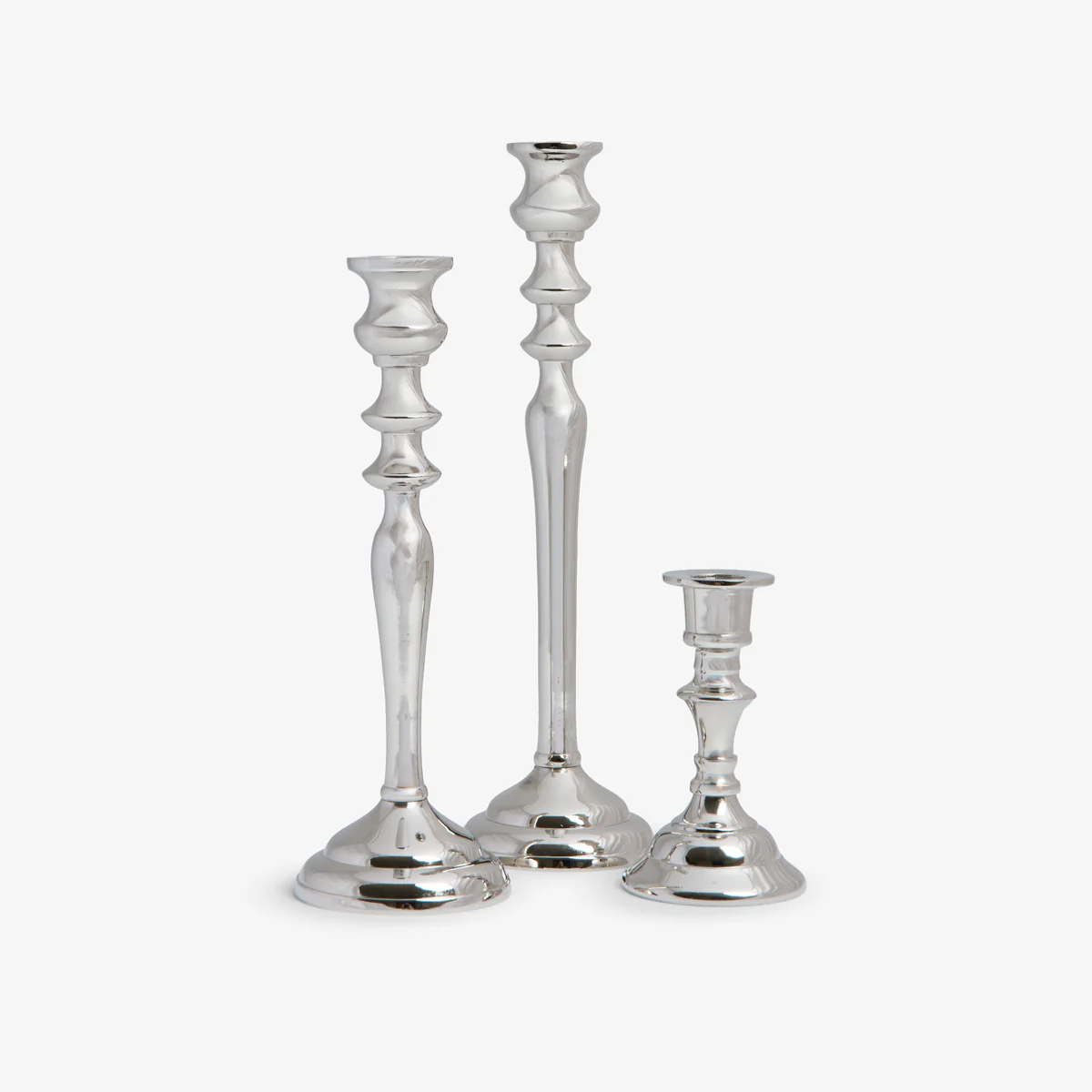 Tapered Candlestick Holders (Silver)