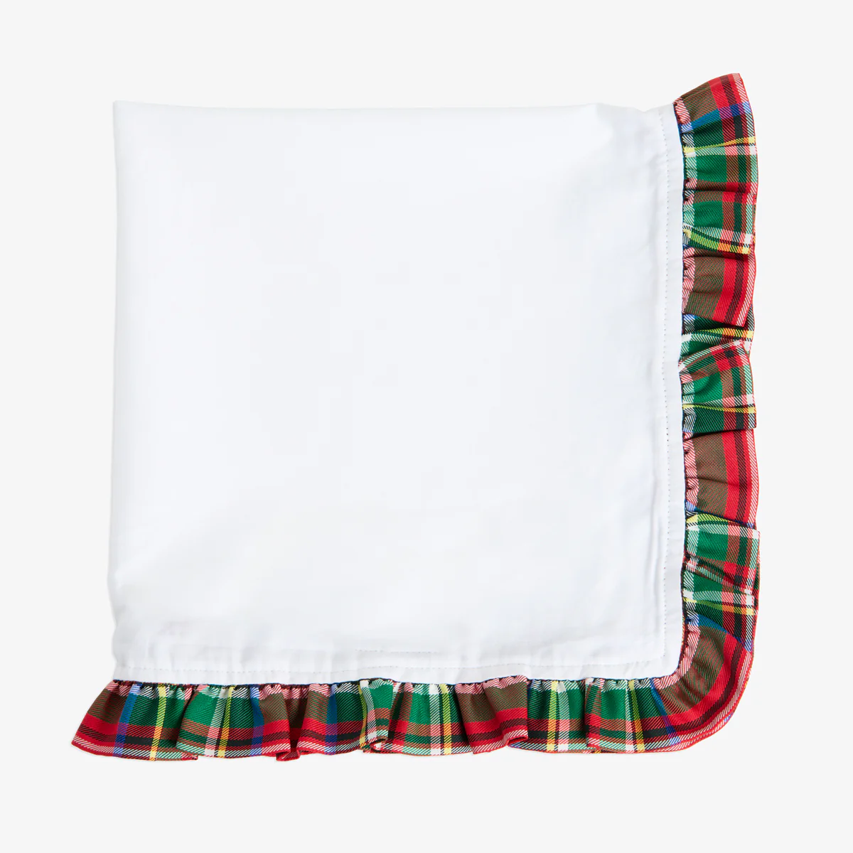 Tartan Frill Napkins White (Set of 4) - Image 3
