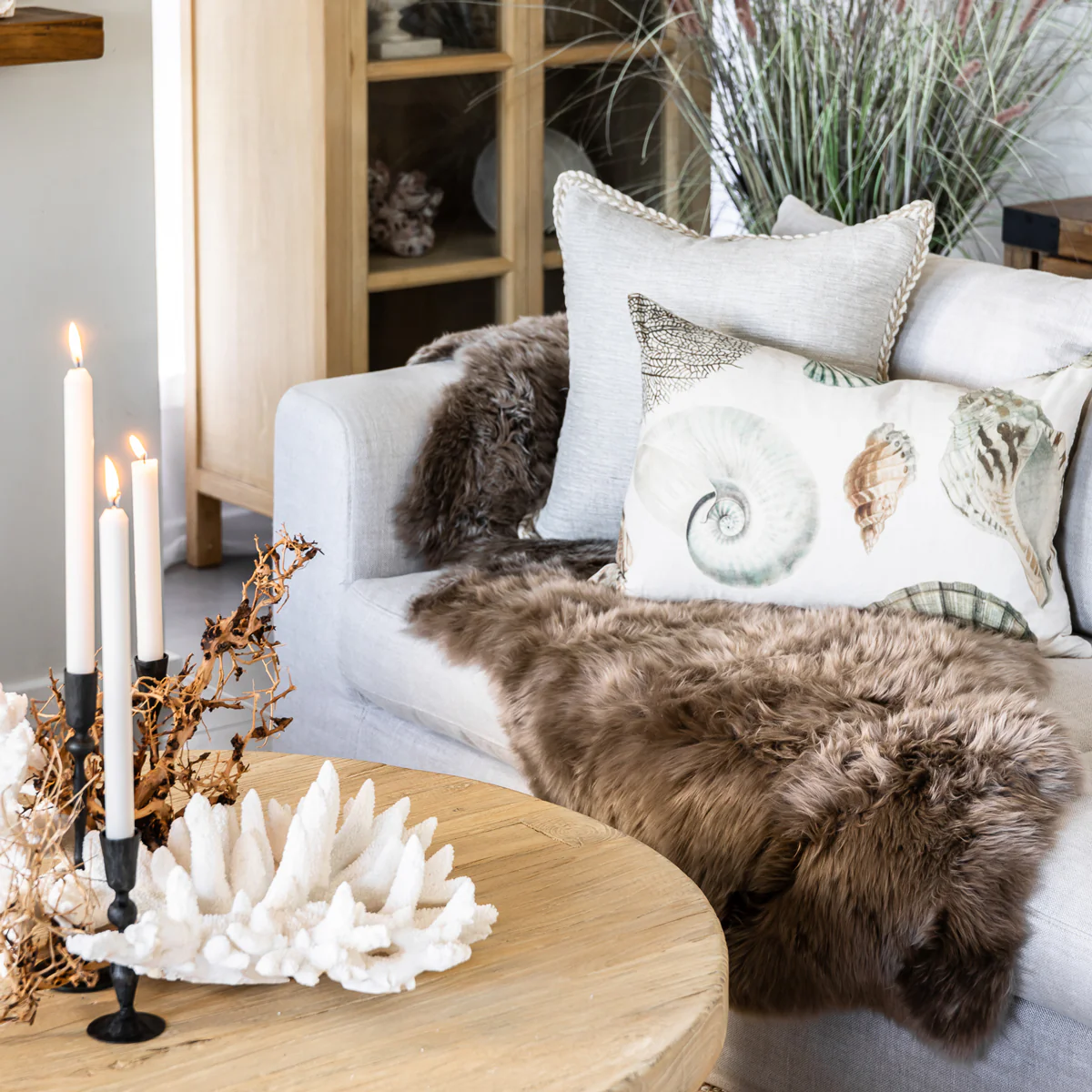 Sheepskin Double Rug (Taupe 180cm) - Image 2
