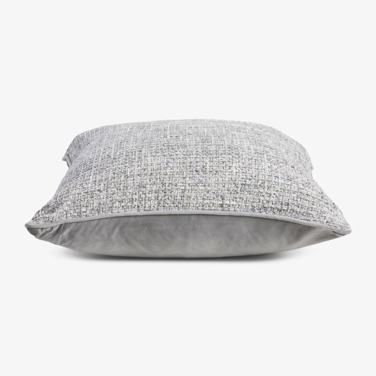 Textured Velvet Cushion Cover Grey - Image 3