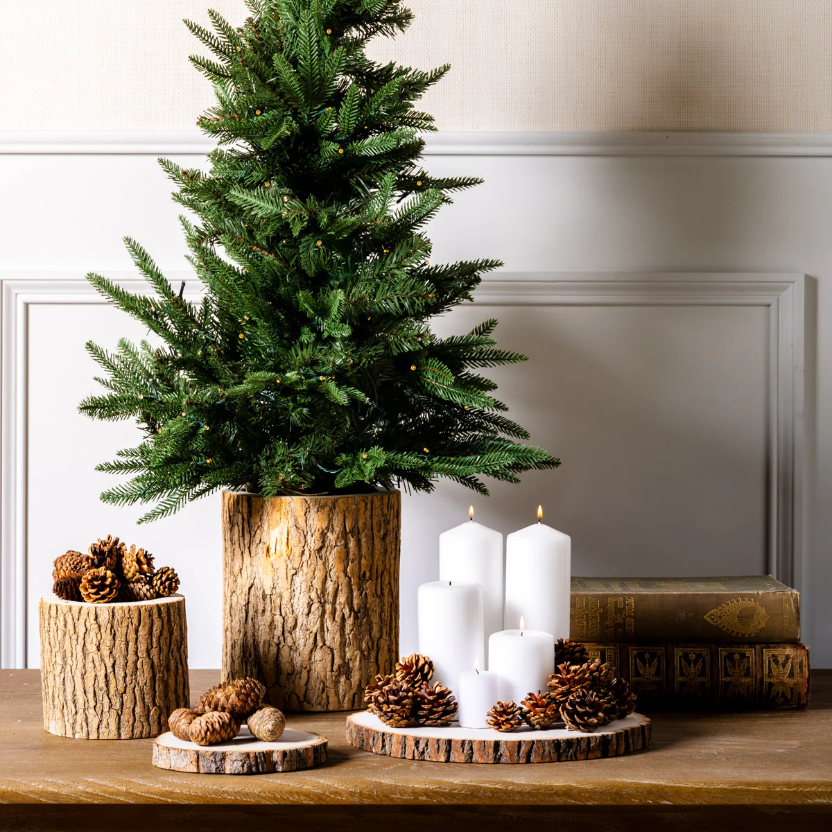Tree Trunk Rustic Wood Planters - Image 8