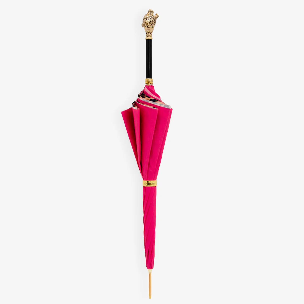 Umbrella Pink With Leopard Print - Image 3