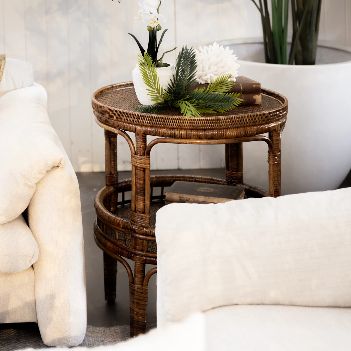 Valentina Rattan Side Table - Image 2