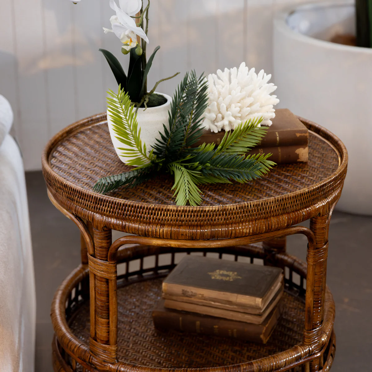 Valentina Rattan Side Table - Image 3
