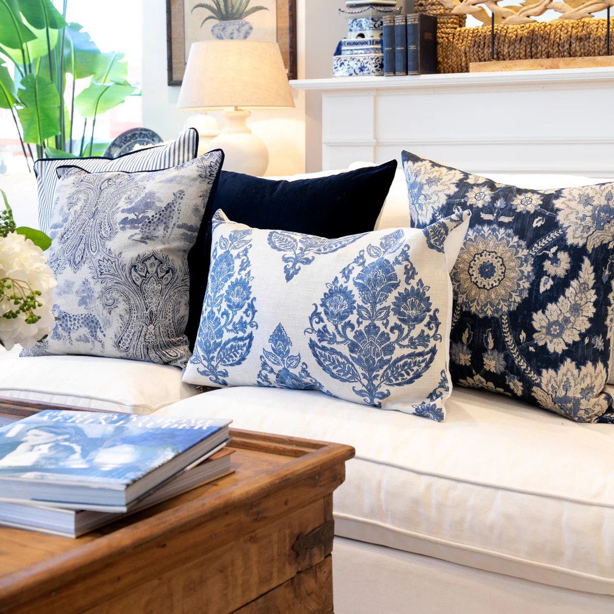 Velvet Cushion Cover (Blue) - Image 2