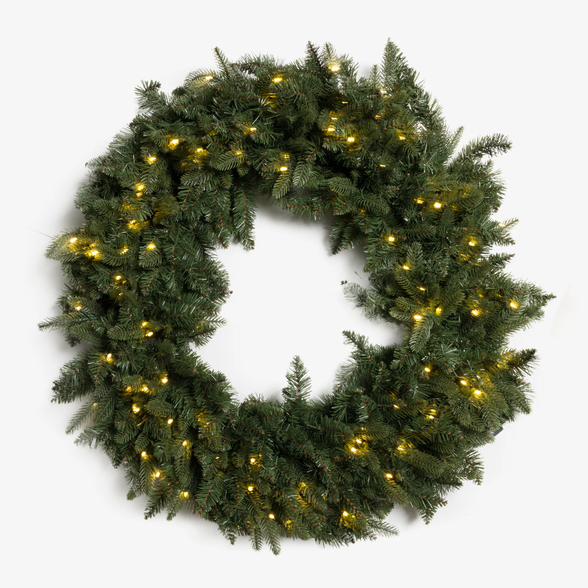 Vermont Green Pre-Lit Split Wreath 100cm PRE-ORDER - Image 3