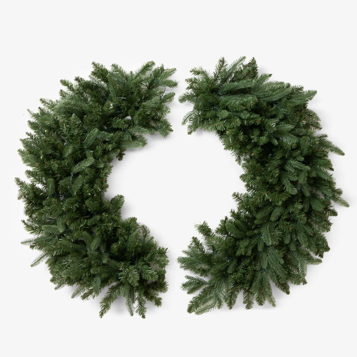 Vermont Green Pre-Lit Split Wreath 100cm PRE-ORDER - Image 4