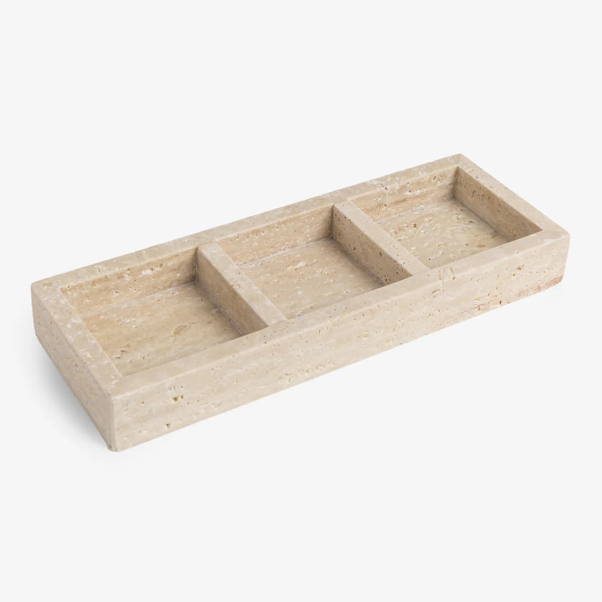 Verona Travertine 3 Divided Tray