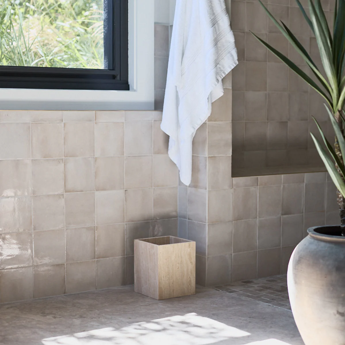 Verona Travertine Waste Basket - Image 2