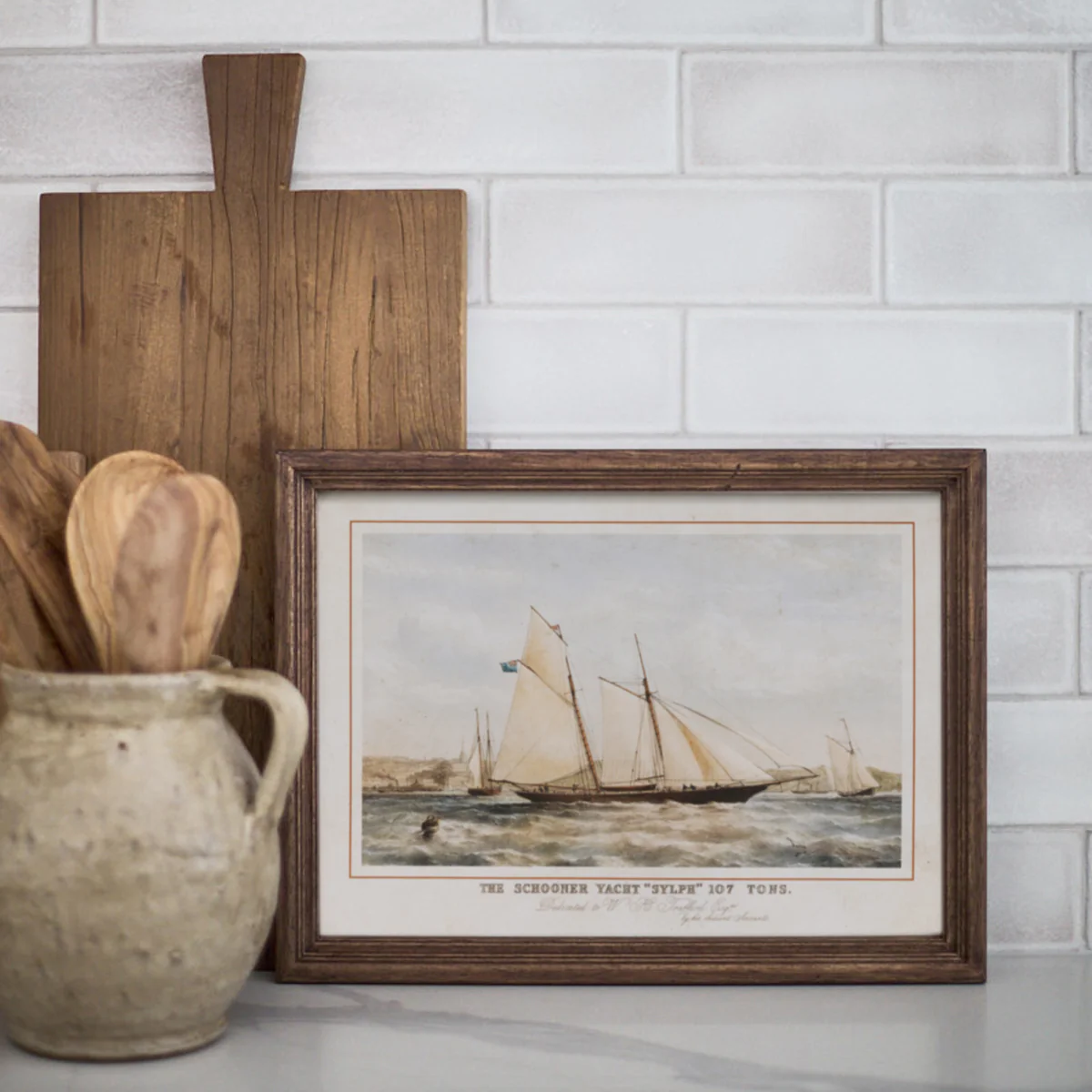 Vintage Sailboat Schooner (Print 1) - Image 2