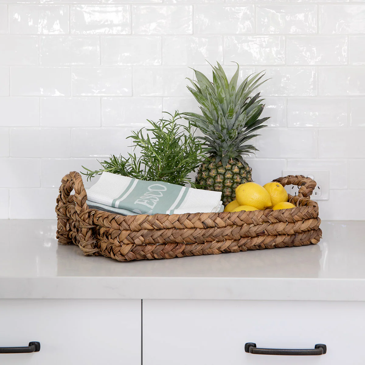 Water Hyacinth Trays With Handles Rectangular - Image 5