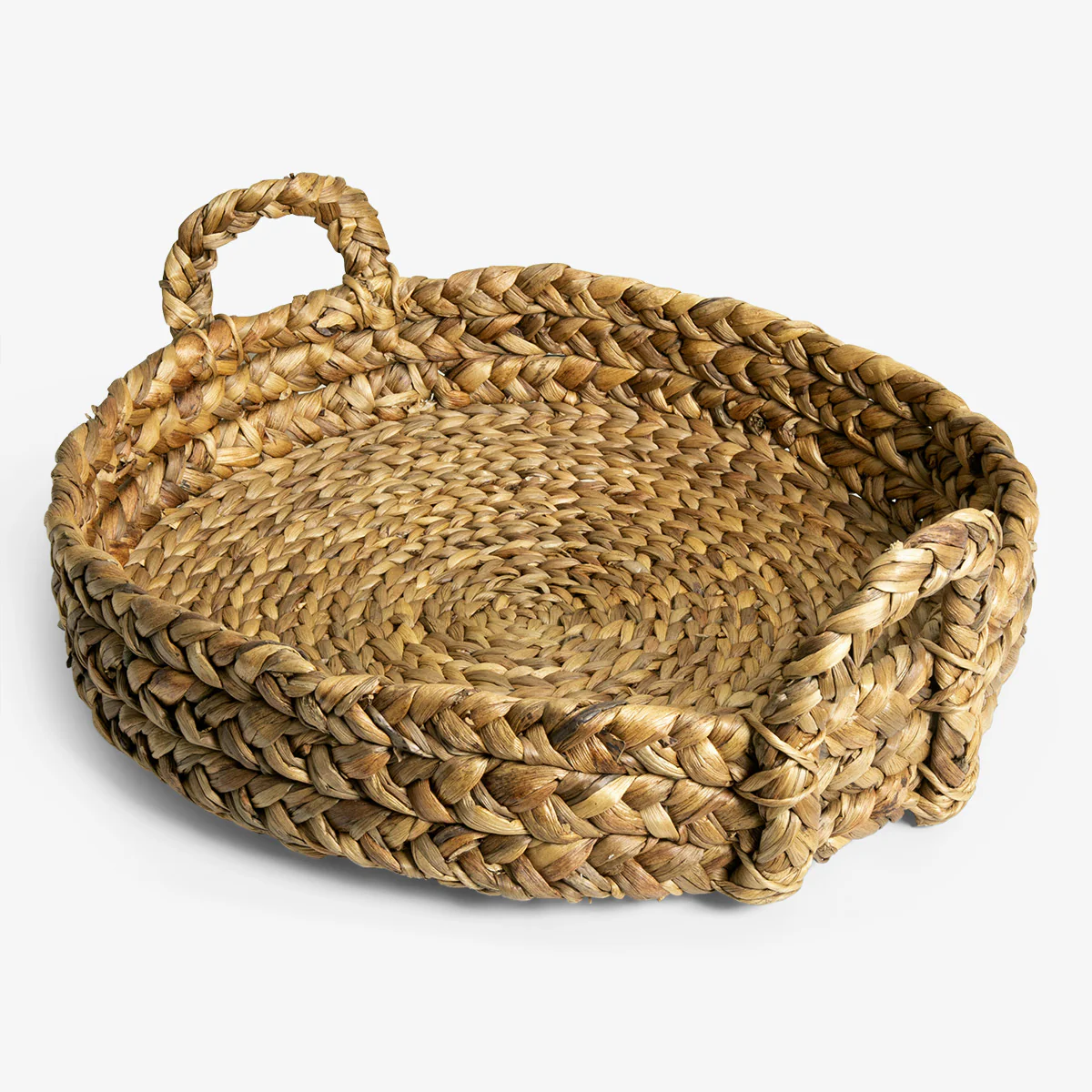 Water Hyacinth Trays With Handles Round - Image 6