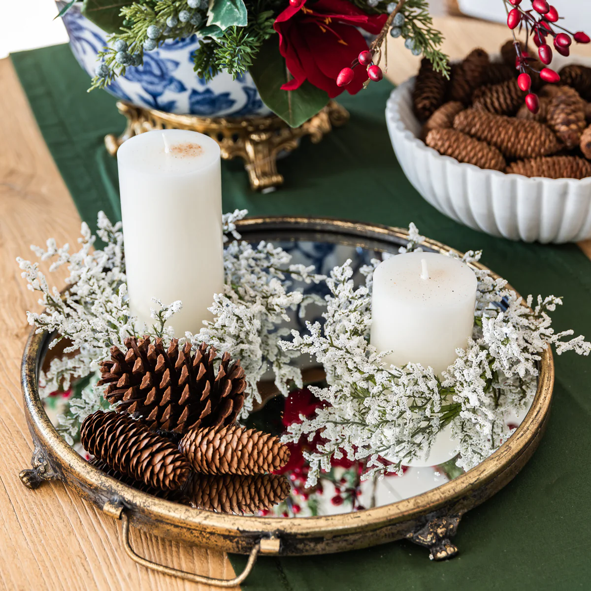 White Flower Candlestick Rings - Image 2