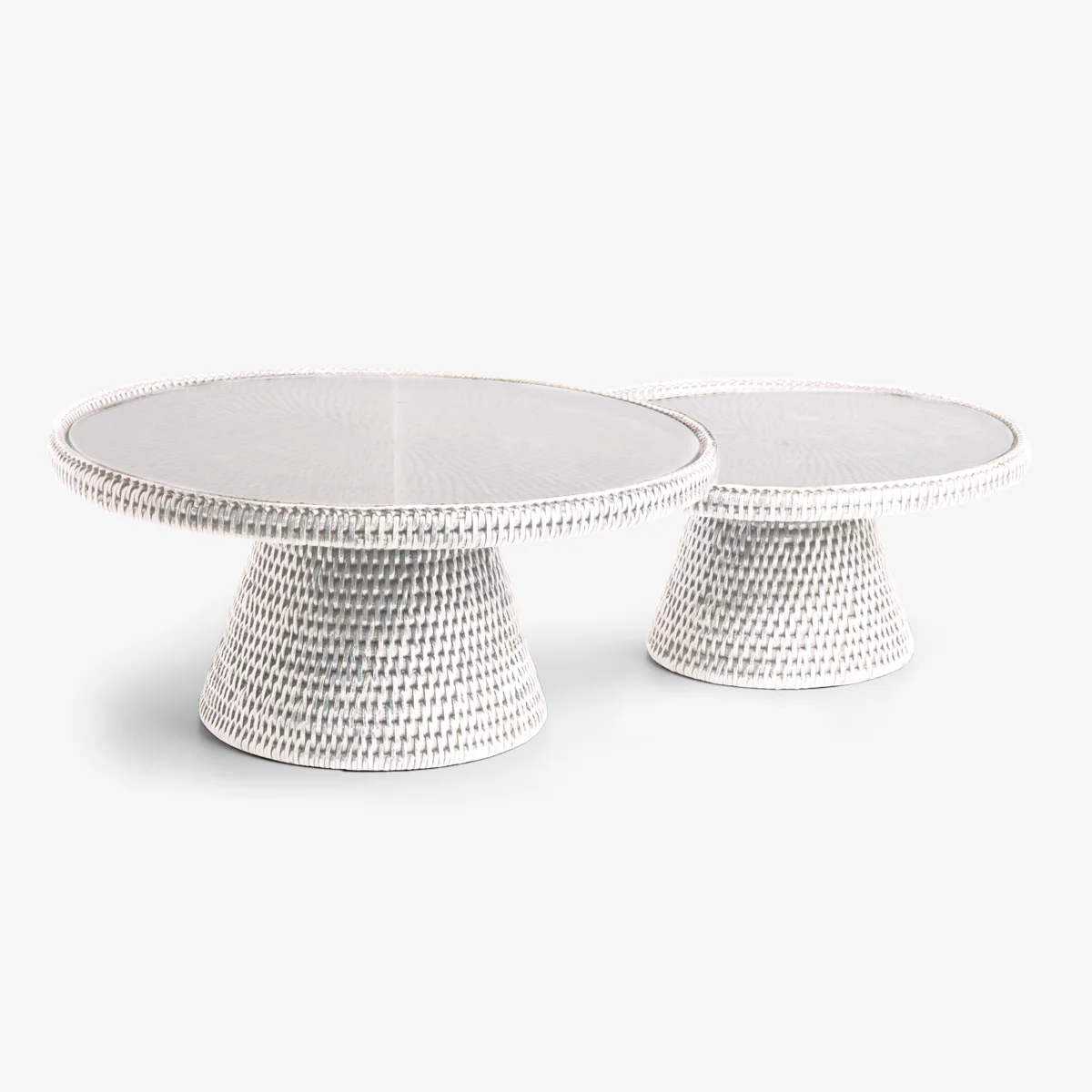 Rattan Cake Stands (White Washed)