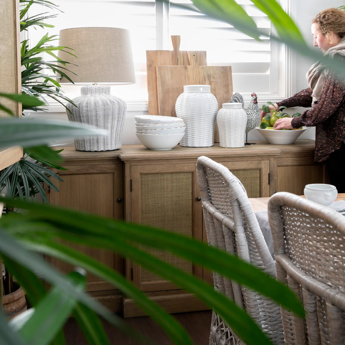 Woven Ceramic Jars (White) - Image 3