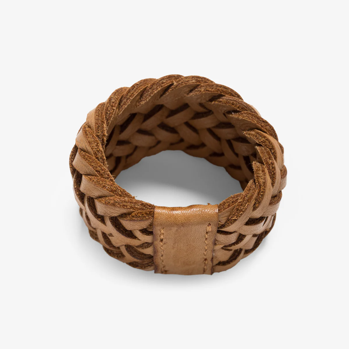 Woven Leather Napkin Ring - Image 3