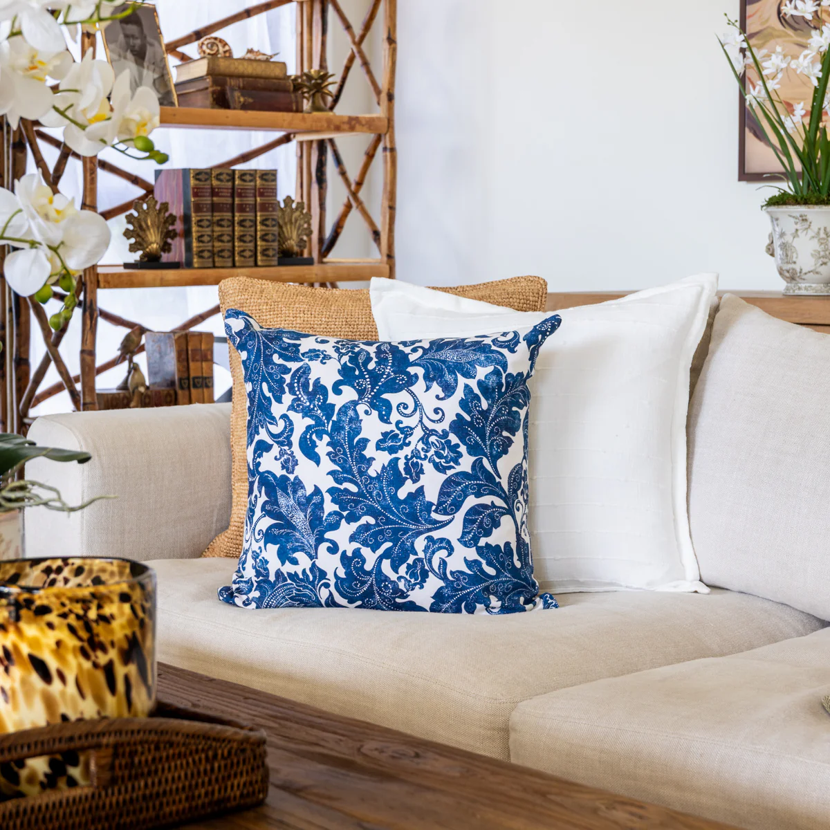 Batik Cushion Cover (Navy) - Image 2